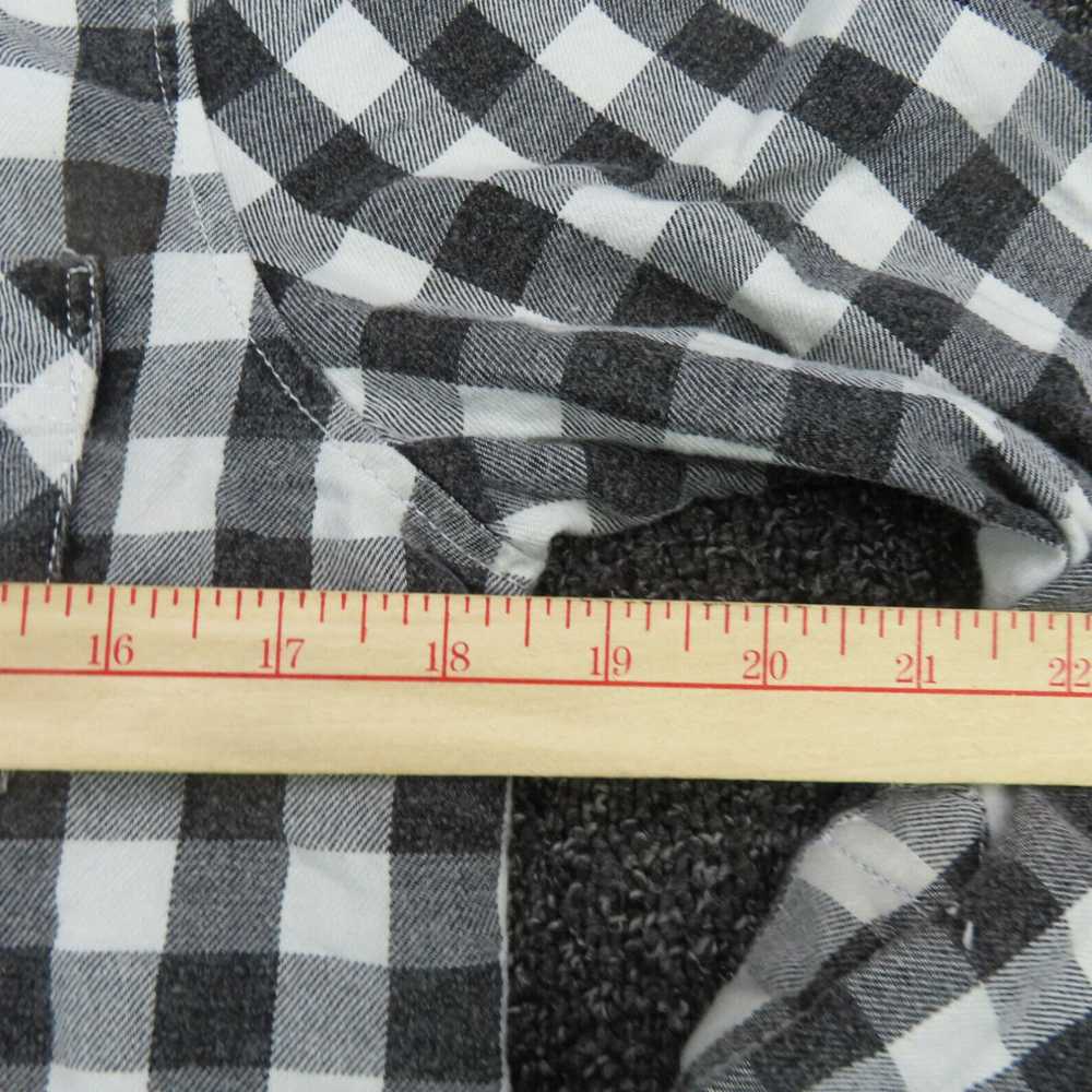 Vintage Womens Black and White Plaid Long Sleeve … - image 3