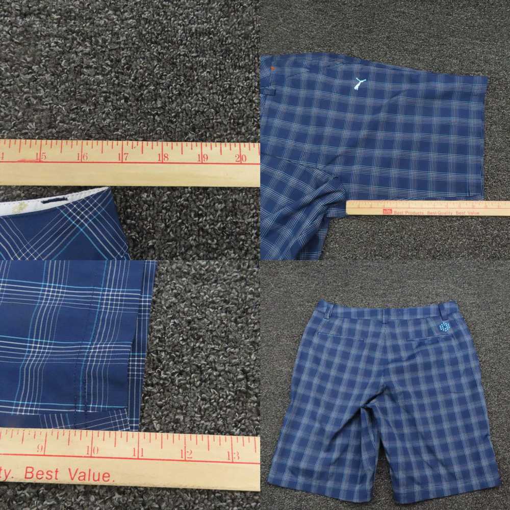 Puma Puma Shorts Adult Size 34 Blue & White Plaid… - image 4