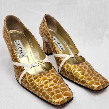 Escada Vintage Animal Print Heels. Size 9.5 - image 1