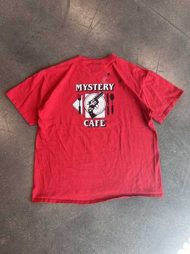 Vintage 90s Mystery Cafe T-Shirt Red Size XL