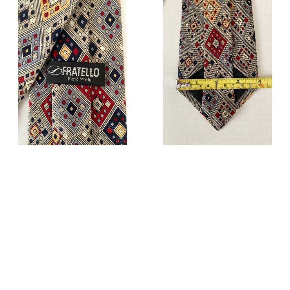 Vintage Fratello Men's Necktie Tie Silk Hand Made… - image 4