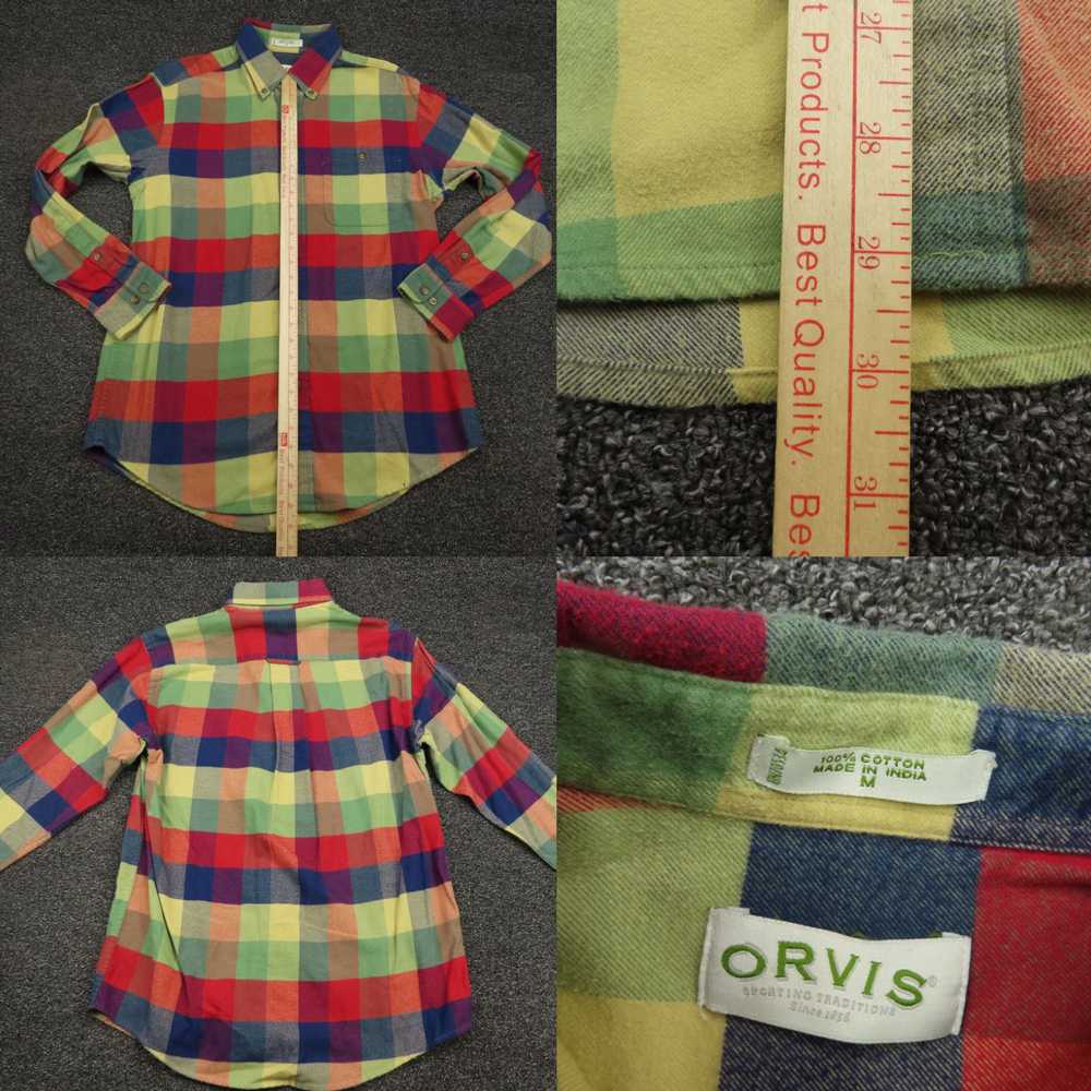 Orvis Orvis Shirt Adult Medium Blue Red & Green P… - image 4