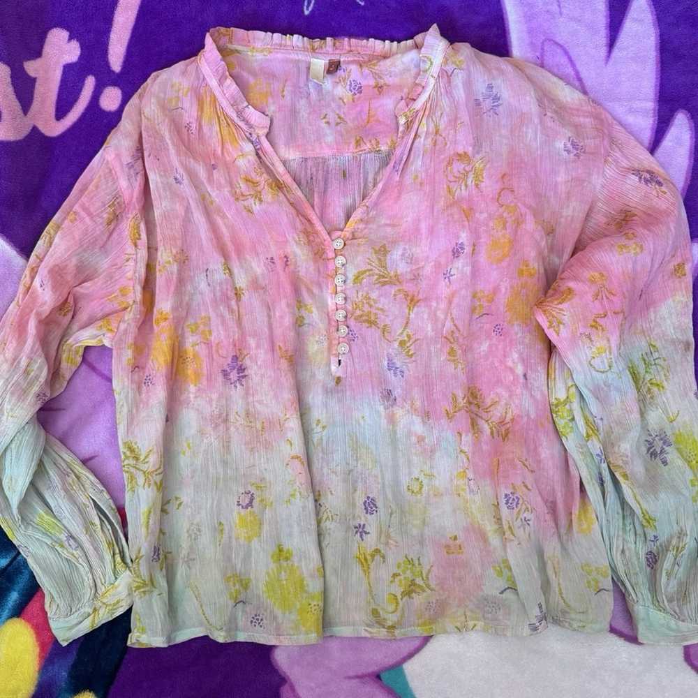 Anthropologie pilcro long sleeve blouse size smal… - image 1