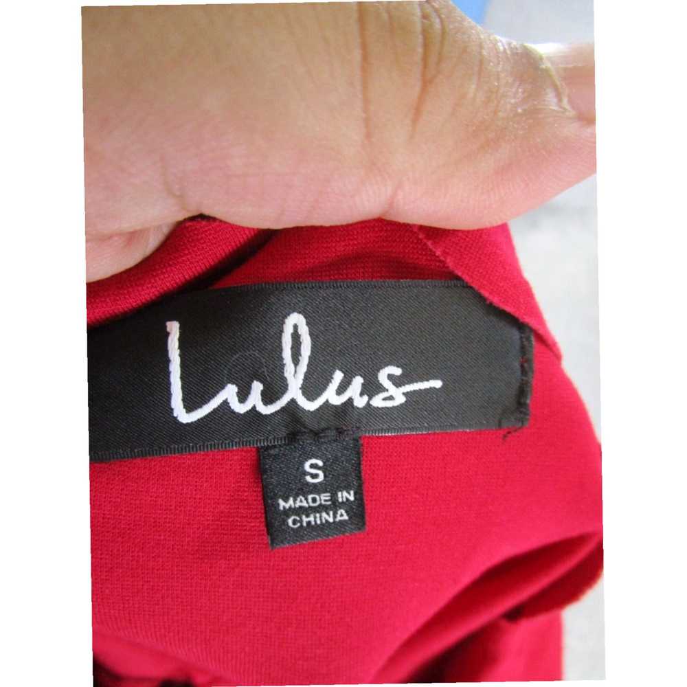 Lulus Womens Small Red Casual Mini Dress Featurin… - image 7