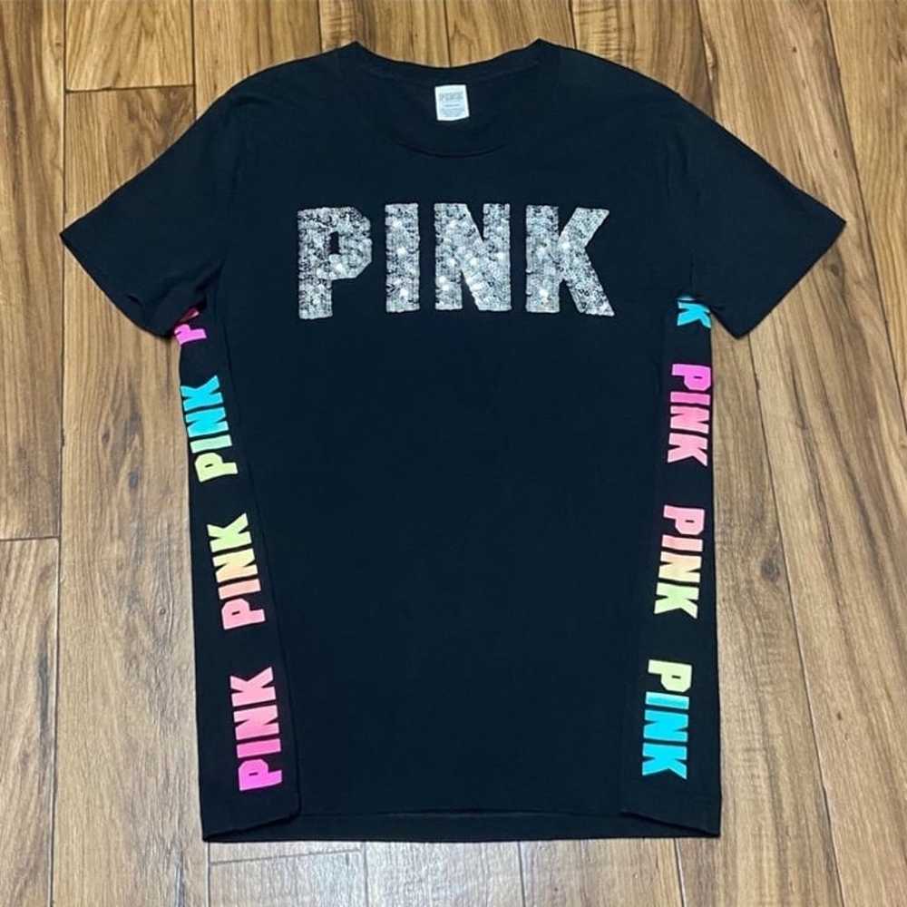 PINK VICTORIA SECRET SHORT SLEEVE TEE SHIRT - image 1