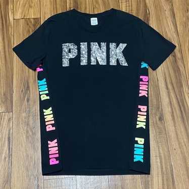 PINK VICTORIA SECRET SHORT SLEEVE TEE SHIRT - image 1