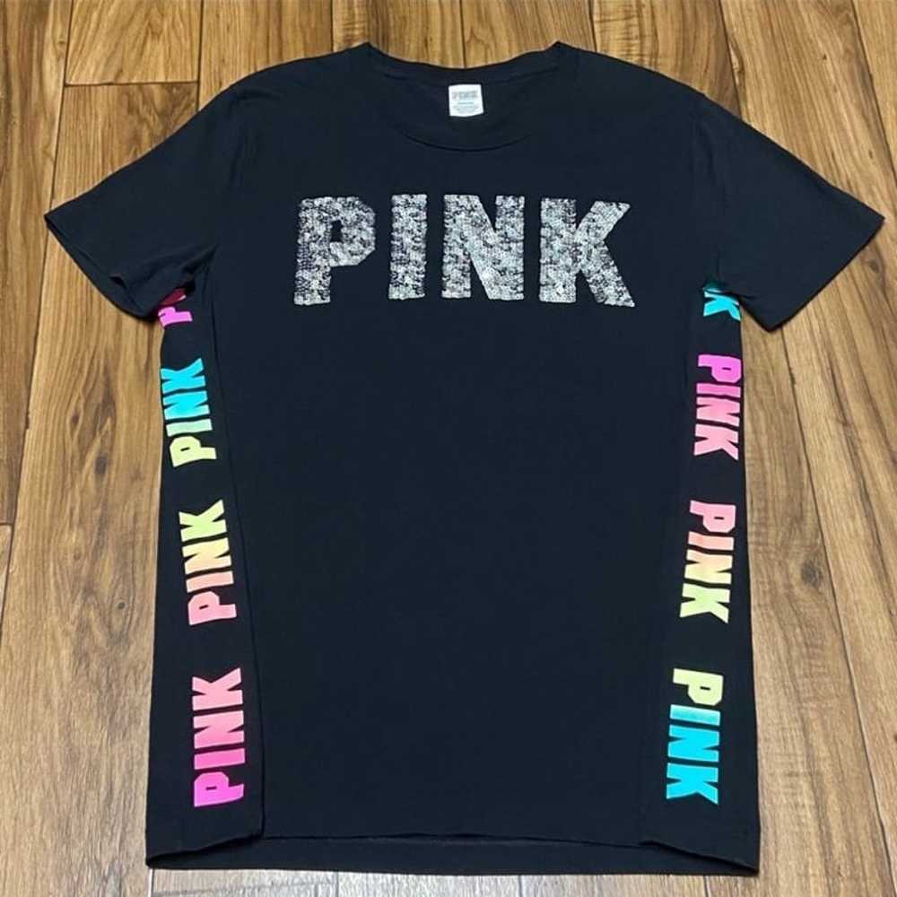 PINK VICTORIA SECRET SHORT SLEEVE TEE SHIRT - image 2