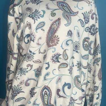 Alfred dunner beaded sweater shirt, xl - image 1