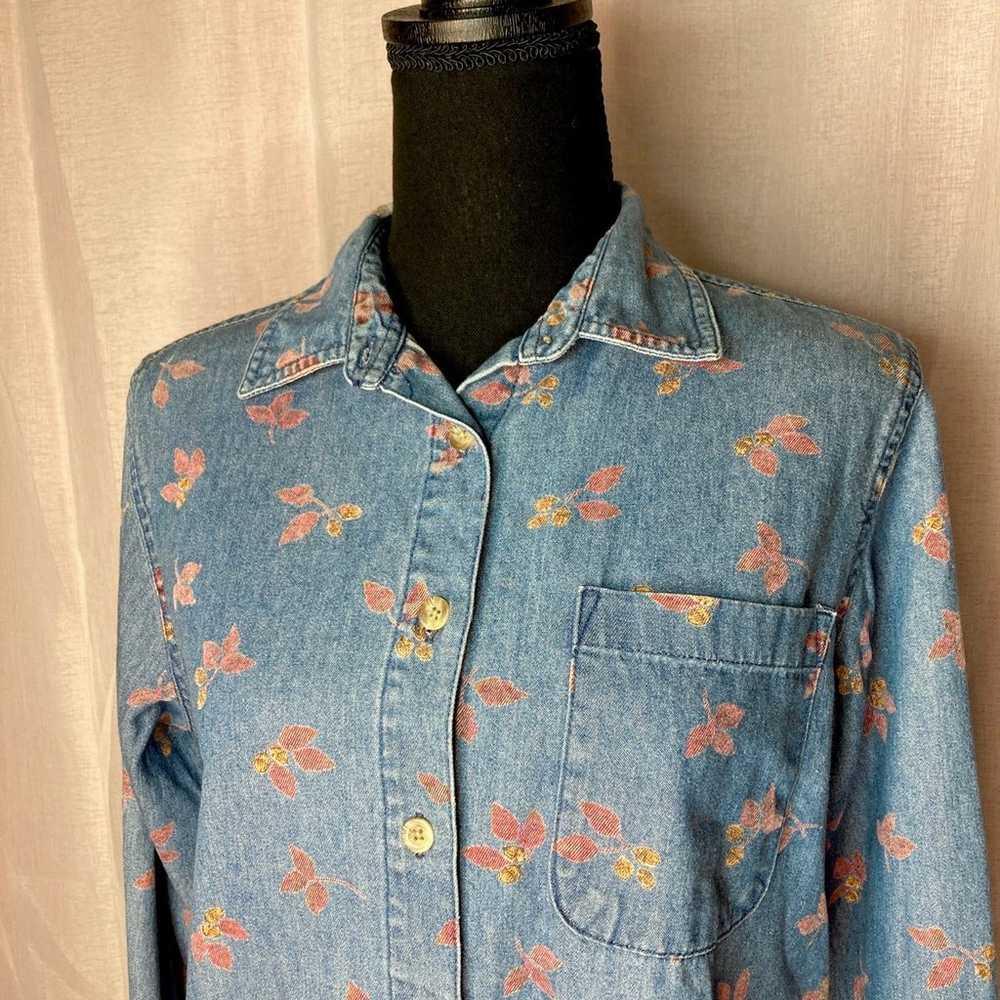 Classic Elements 90s vintage autumnal denim butto… - image 2