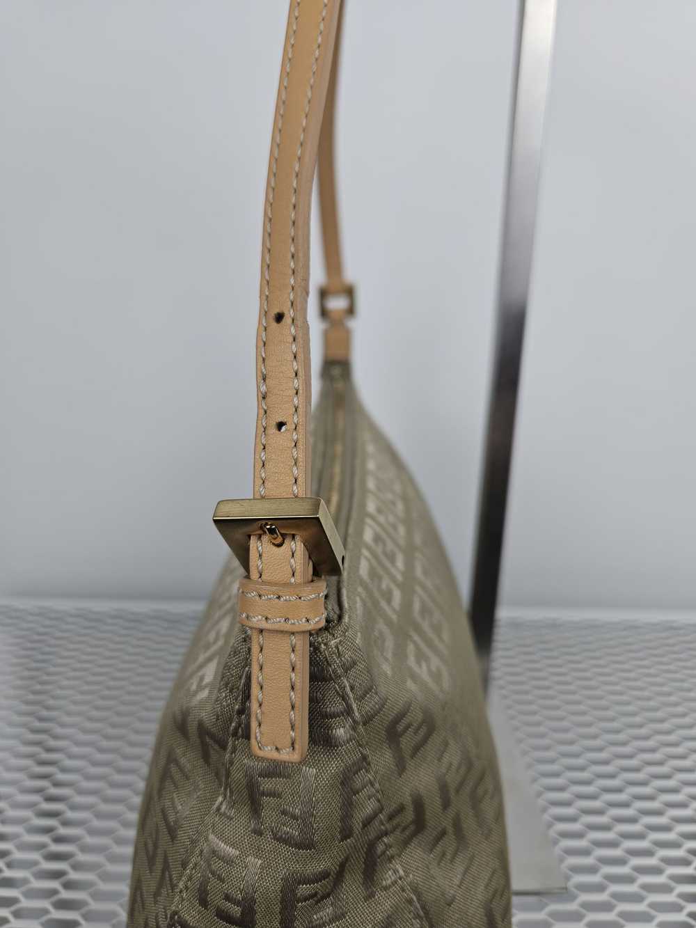 Fendi Fendi zucca monogram canvas small handbag p… - image 10