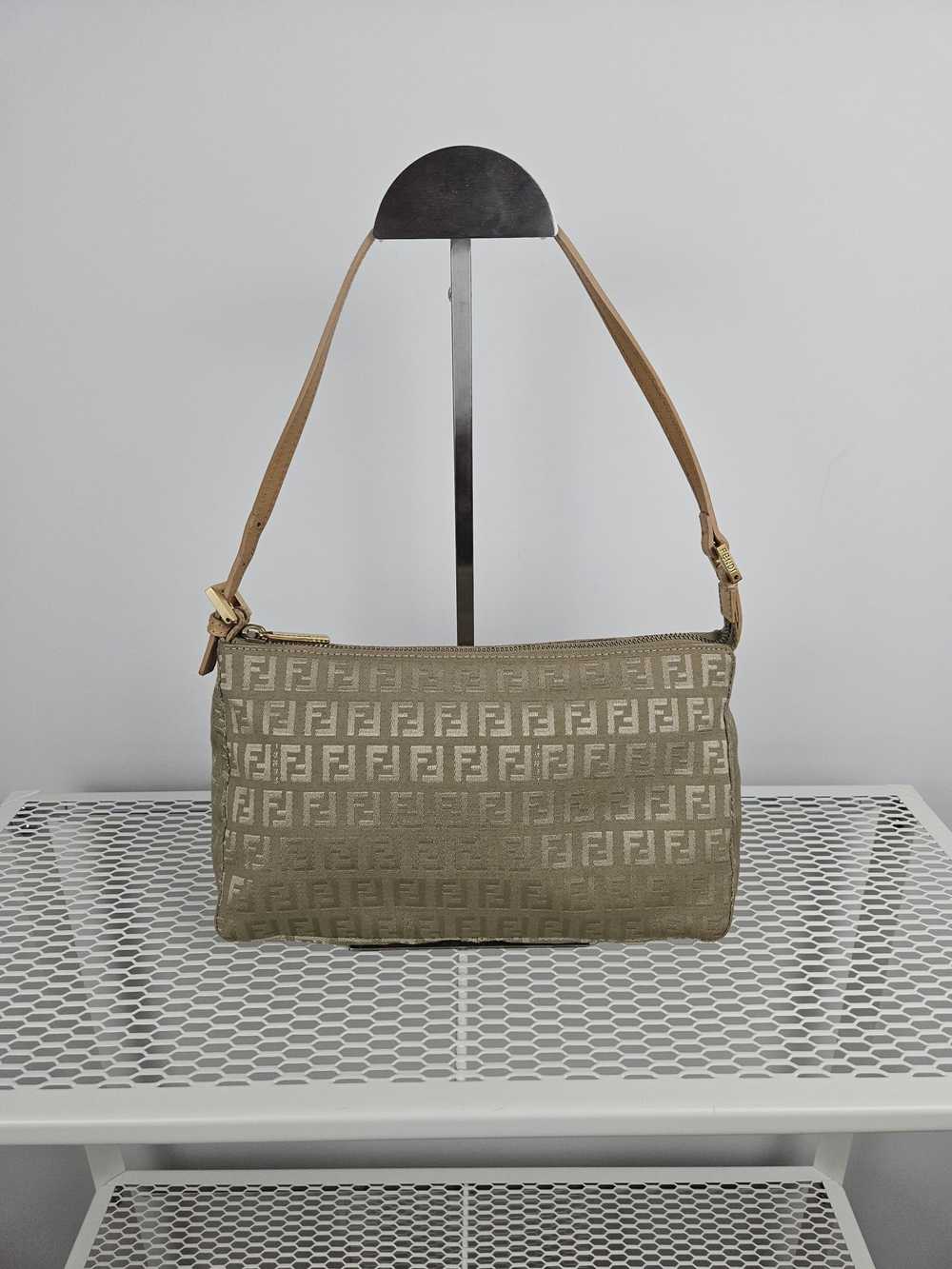 Fendi Fendi zucca monogram canvas small handbag p… - image 2