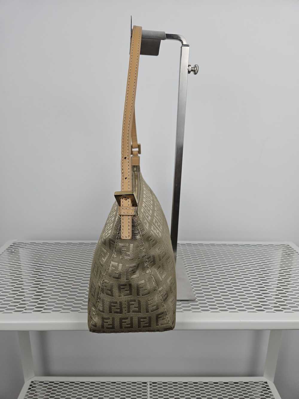 Fendi Fendi zucca monogram canvas small handbag p… - image 3