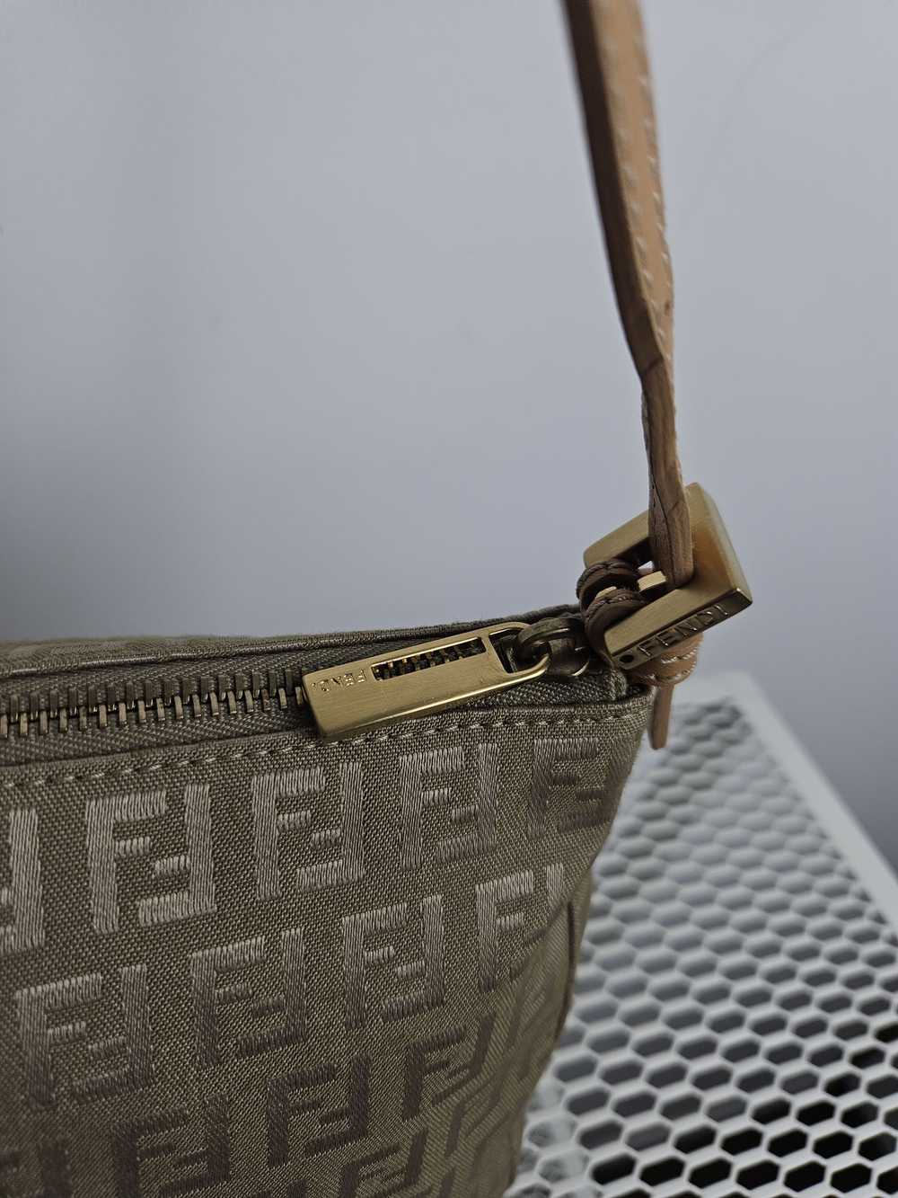 Fendi Fendi zucca monogram canvas small handbag p… - image 6