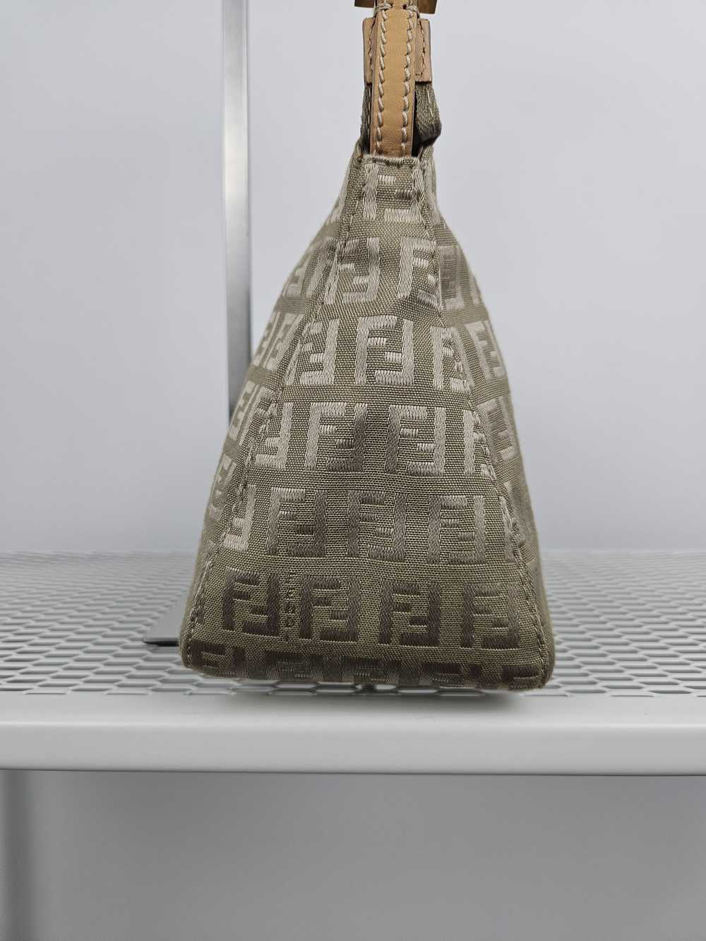 Fendi Fendi zucca monogram canvas small handbag p… - image 9