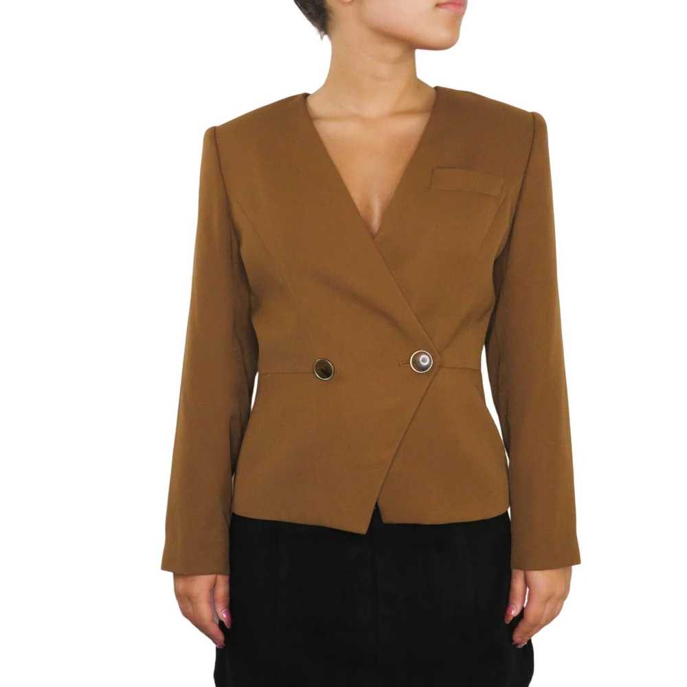 Vintage 90s Vintage Blazer Copper Brown Formal Bl… - image 2