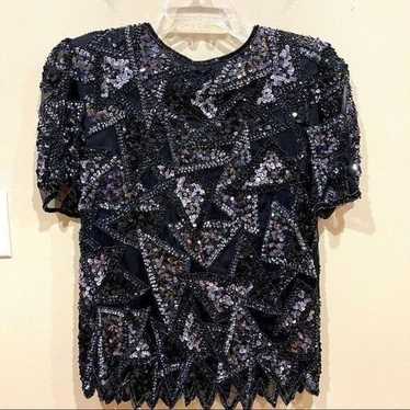 Vintage Styleworks Sequin Blouse Small