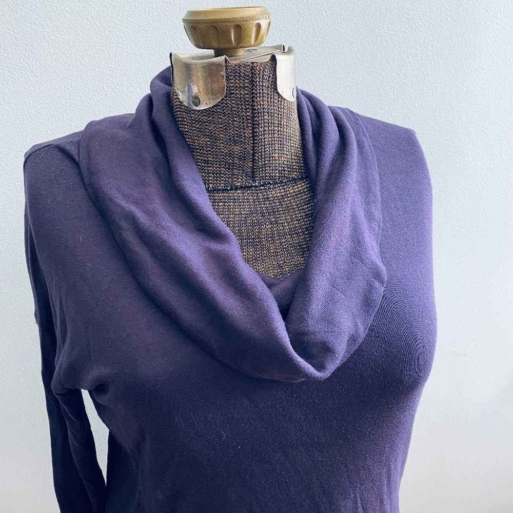 Splendid Mills Splendid purple cowl neck long sle… - image 3