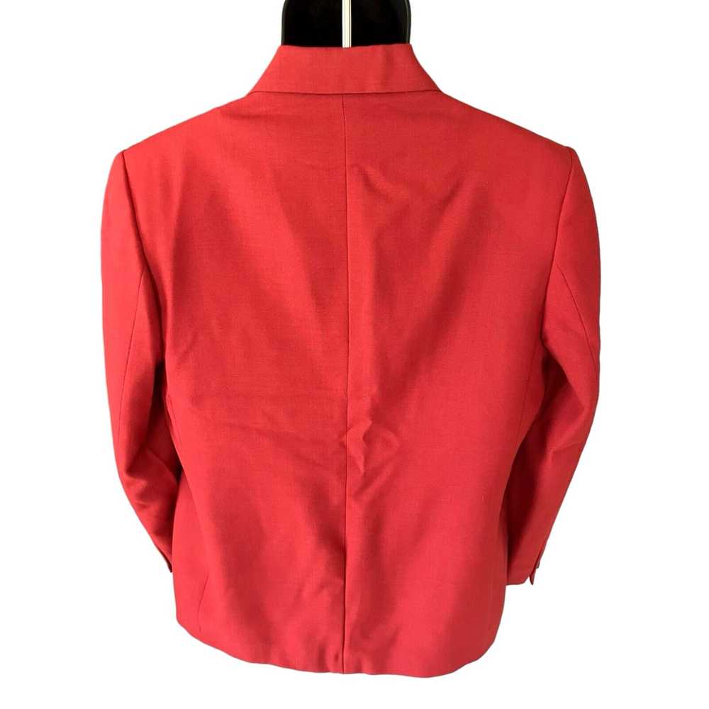 Orvis Luxurious Red One Button Long Sleeve Lined … - image 2