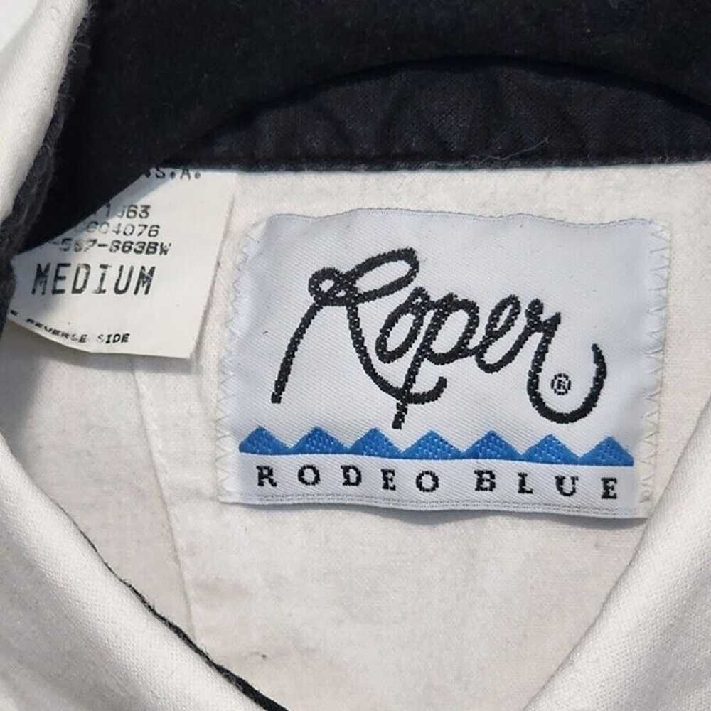 Vintage Women's Roper Rodeo Blue Button Down Shir… - image 3