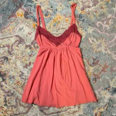 Vintage Y2K peach pink mesh cami top - image 1