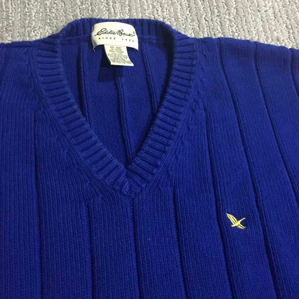 Eddie Bauer Eddie Bauer Sweater Mens 2XL Blue XXL… - image 3