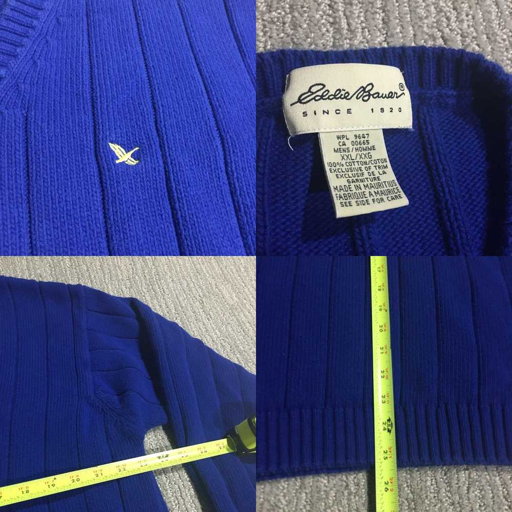 Eddie Bauer Eddie Bauer Sweater Mens 2XL Blue XXL… - image 4