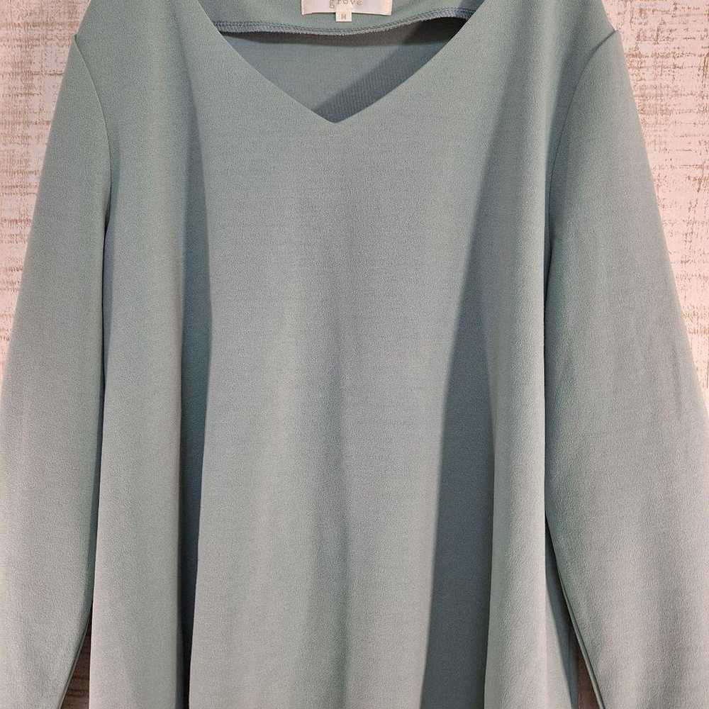 grove glove ladies long-sleeved green blouse shir… - image 3