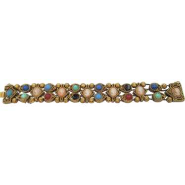 Victorian Style Goldette Double Slide Charm Bracel