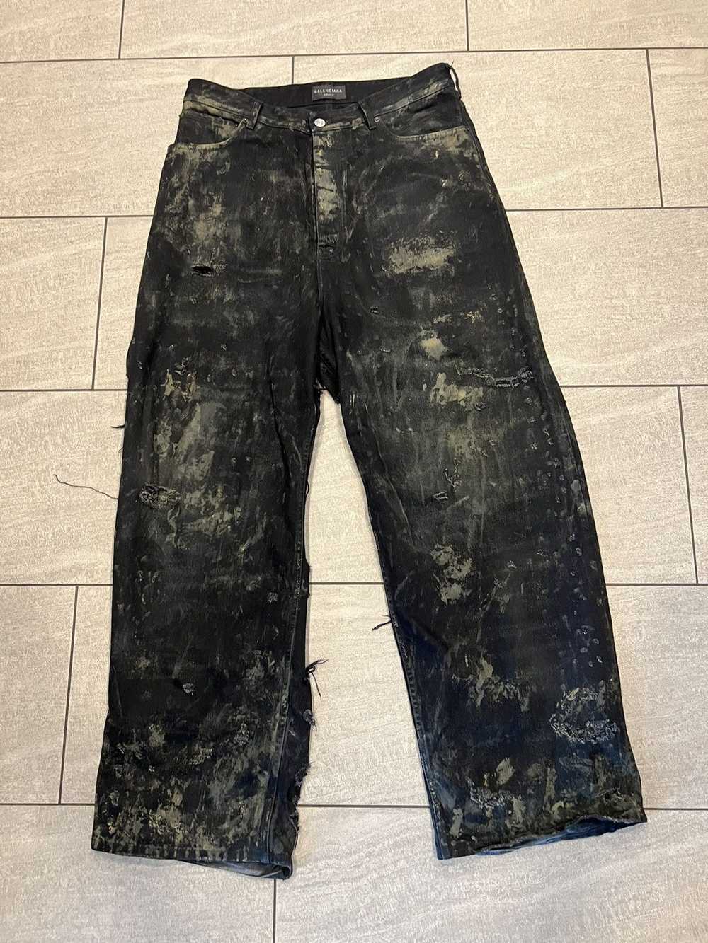 Balenciaga Balenciaga super destroyed muddy jeans - image 1