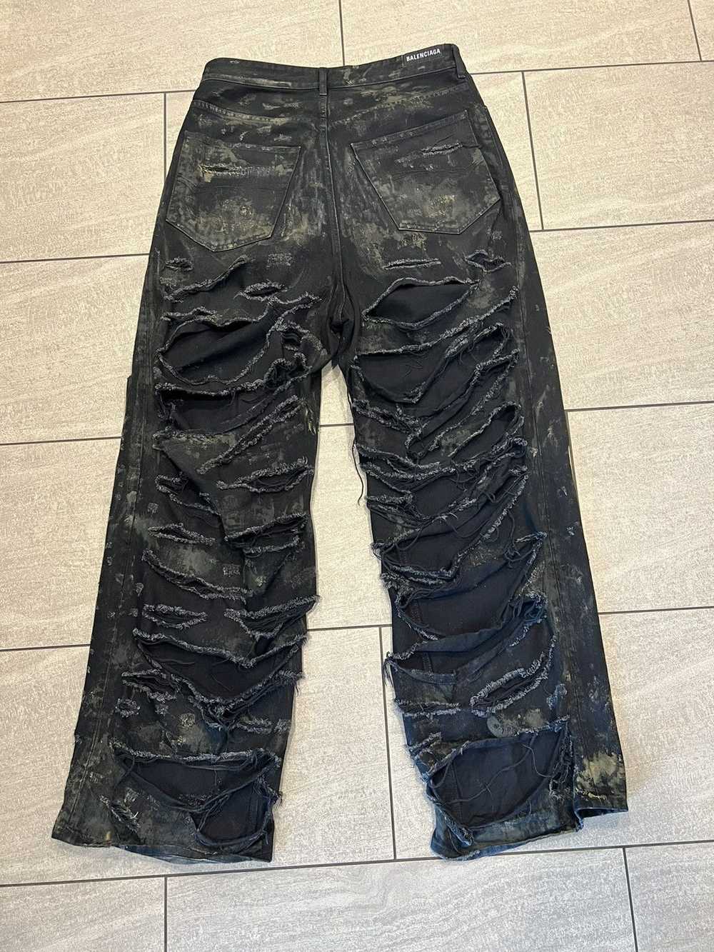 Balenciaga Balenciaga super destroyed muddy jeans - image 4