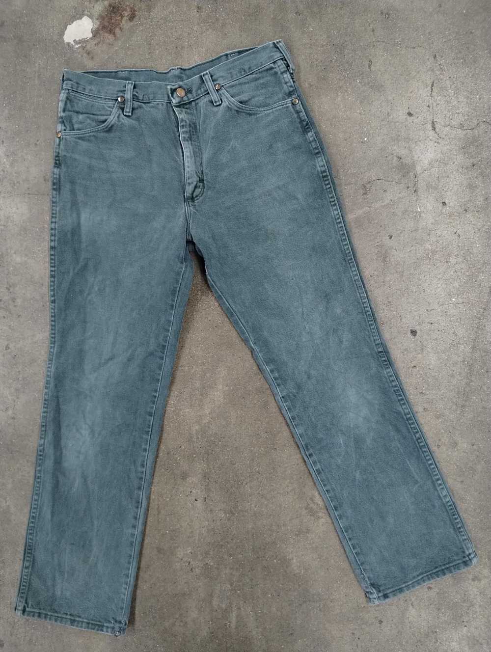 Jean × Vintage Vintage Wranglers Distressed Teal … - image 1