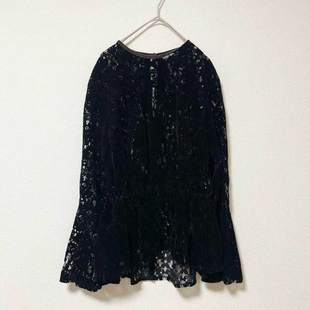 PHEENY Rayon velvet blouse Velvet lace blouse - image 4