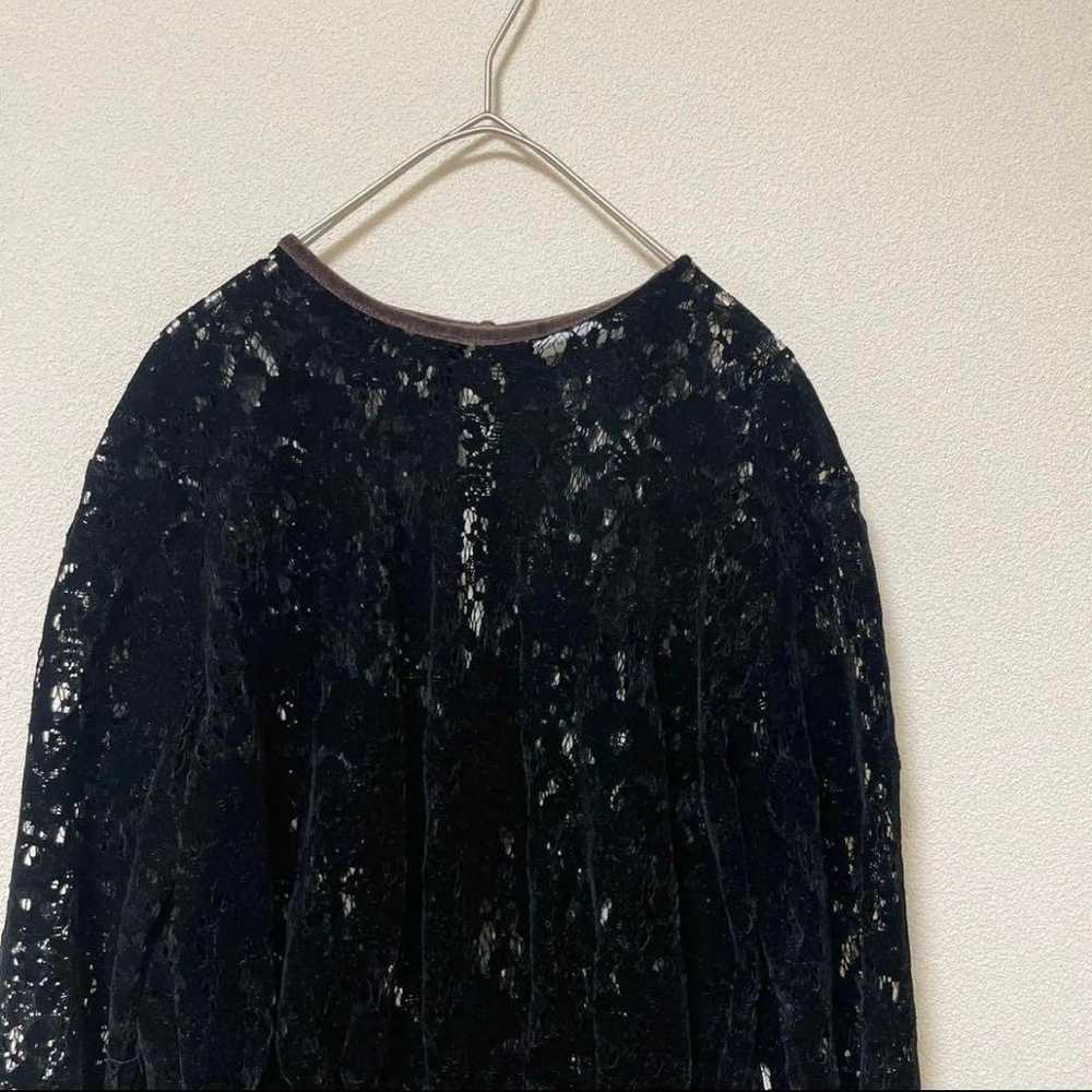 PHEENY Rayon velvet blouse Velvet lace blouse - image 5