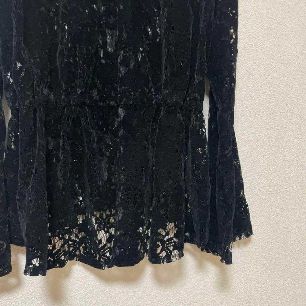 PHEENY Rayon velvet blouse Velvet lace blouse - image 9