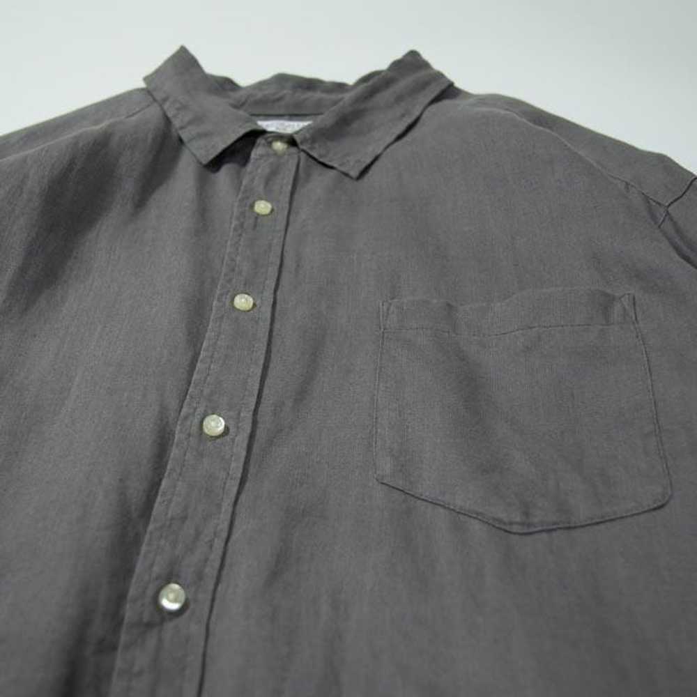 Vintage Mila Owen linen shirt in gray and charcoa… - image 6