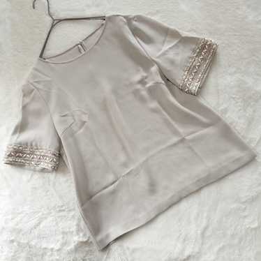 ANAYI Anai blouse with beads, short sleeves, made… - image 1