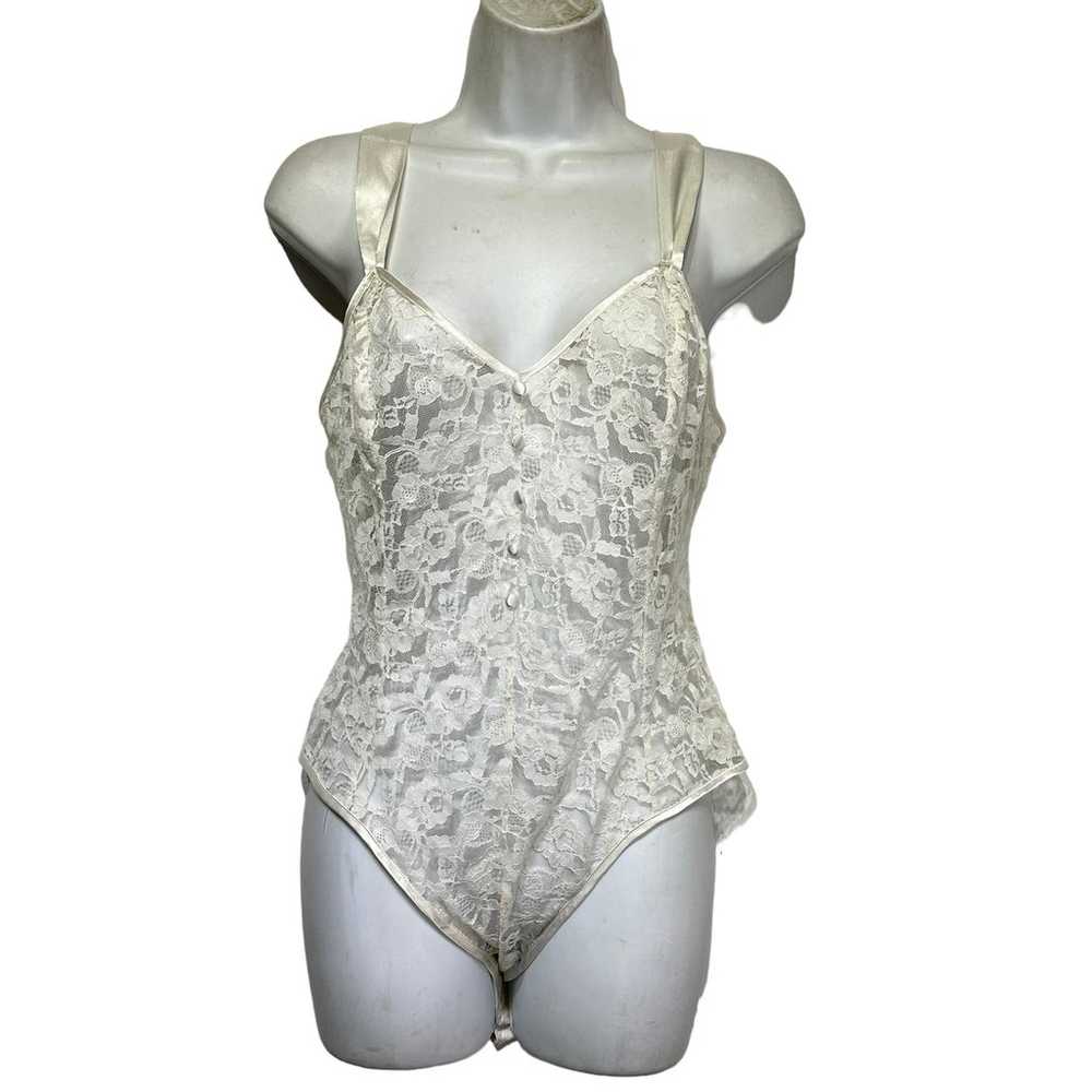 Vintage Y2k Victoria’s Secret Lace Teddy Bodysuit… - image 1