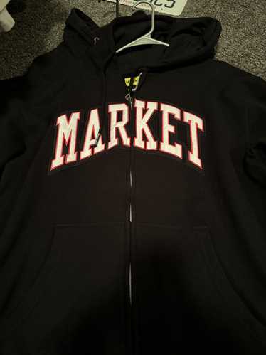 NWT CHINATOWN MARKET PATCH WORK BLACK HOODIES SZ MEDIUM offers M