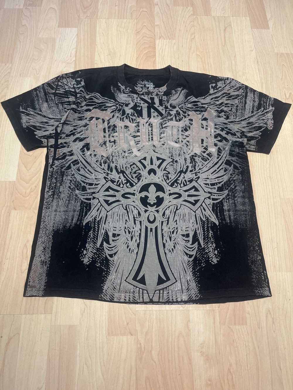 Affliction × Ed Hardy × Tapout Y2k aop tribal tap… - image 1