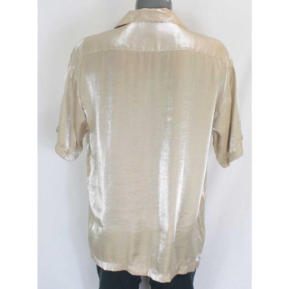 Vintage Y2K Third Rail Devil Shiny Gold Rayon But… - image 3