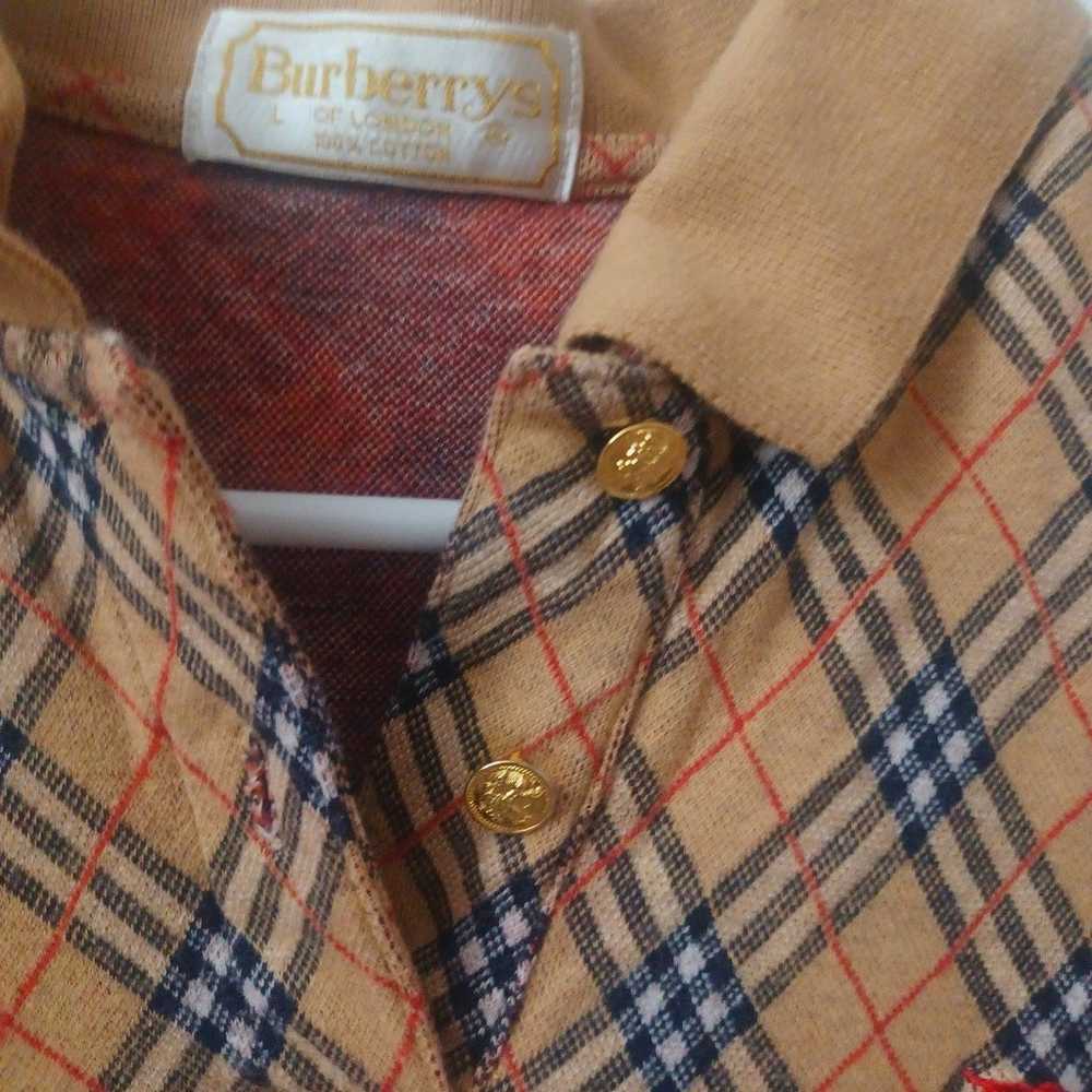 Rare Vintage Burberry Polo Shirt - image 4