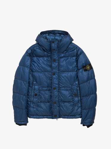 Stone Island Blue Polyamide Patched Puffer Jacket - image 1