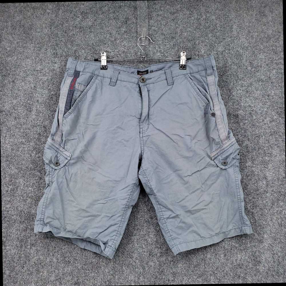 Buffalo David Bitton Mens Gray Cargo Shorts with … - image 1