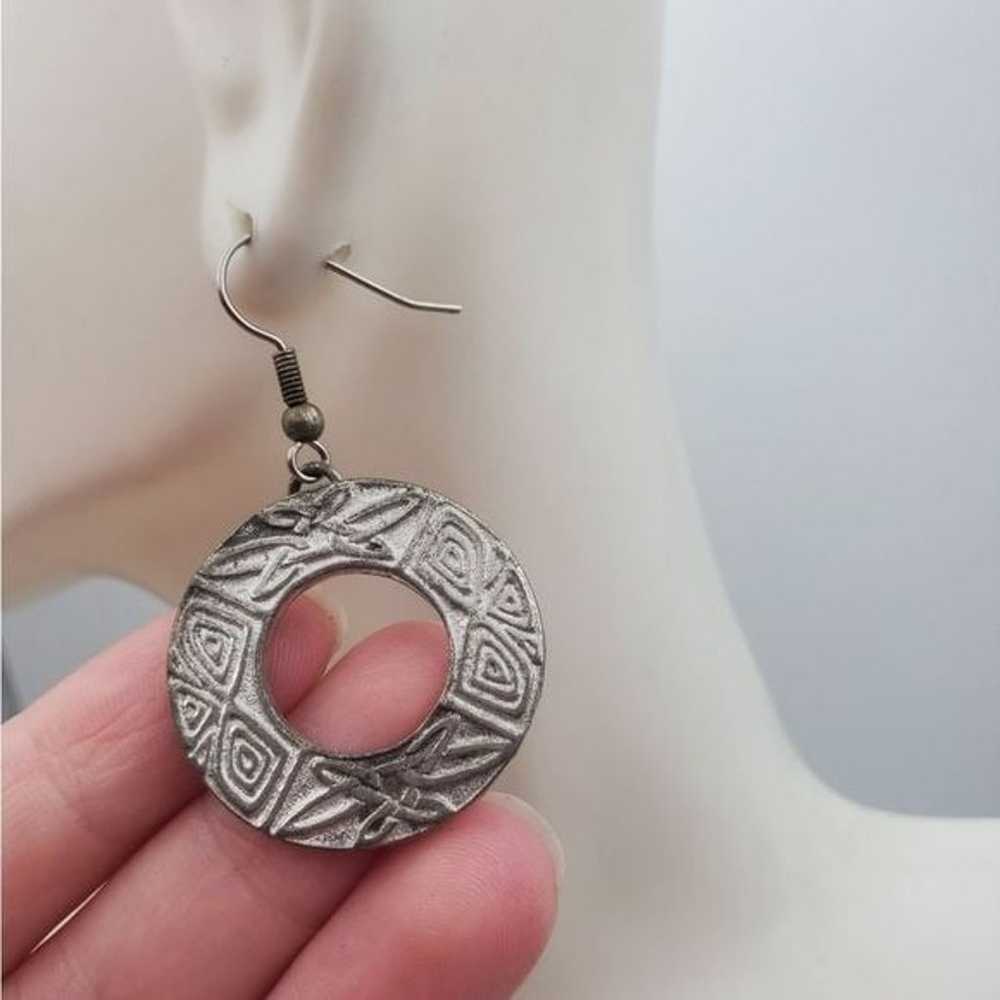 Stunning hoop peasant cottage core earrings - image 1