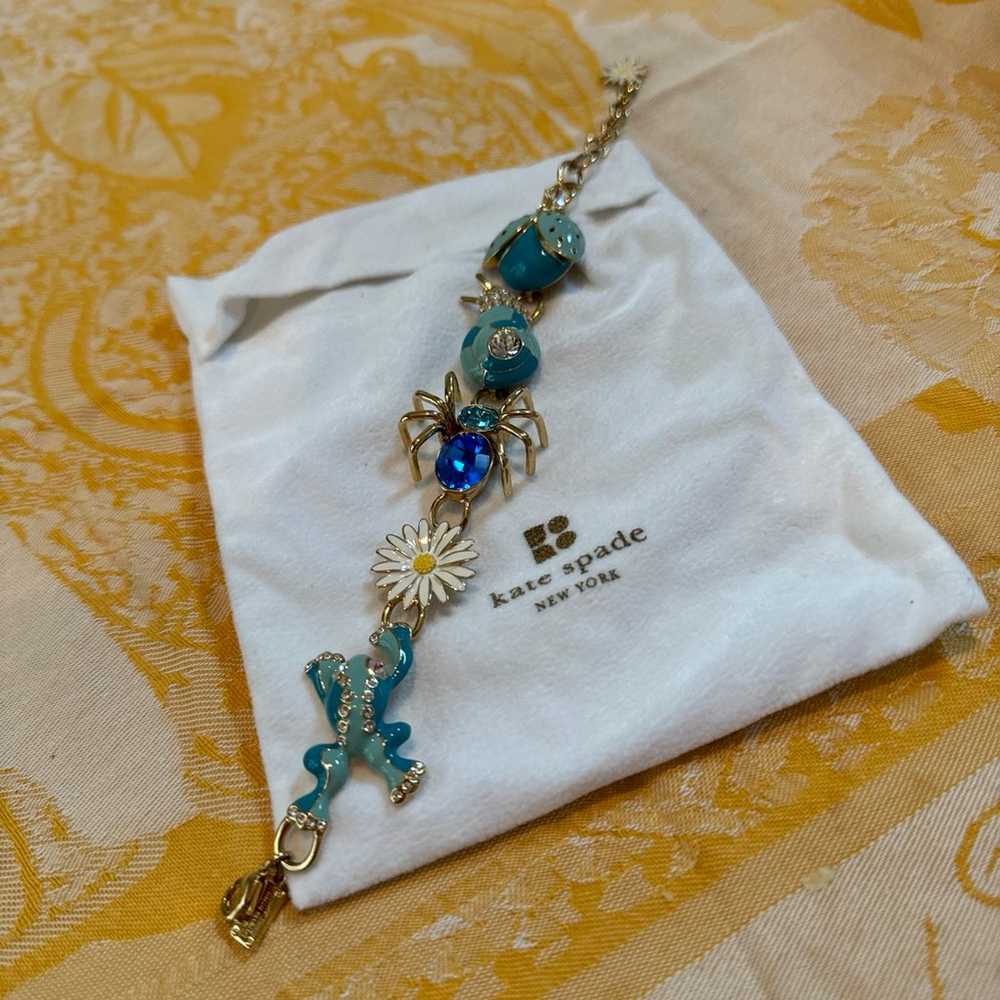 Vintage Kate Spade garden bracelet, blue - image 2