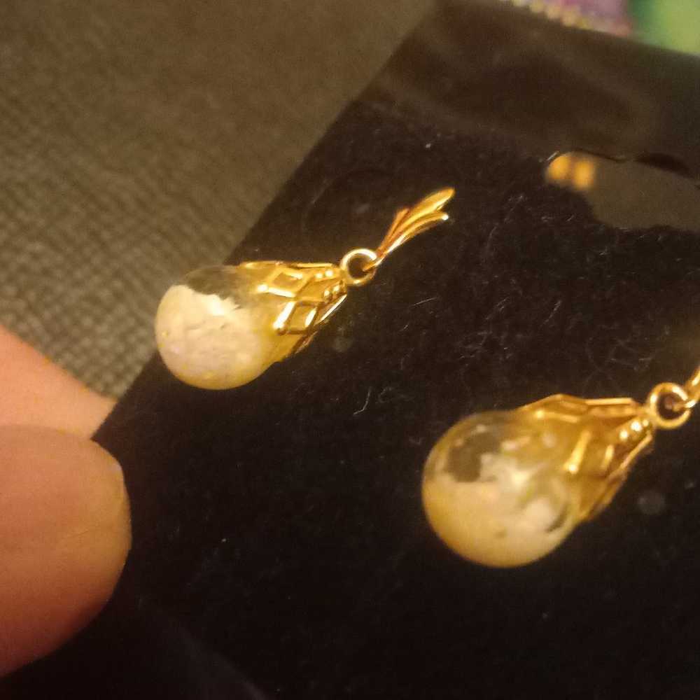 14kt gold earrings - image 3