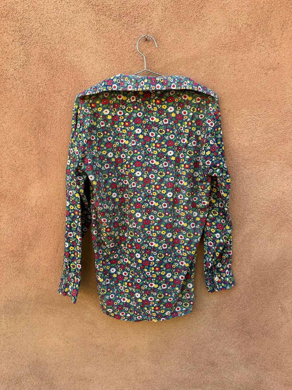 1960's David Winter Floral Hippie Blouse - image 3