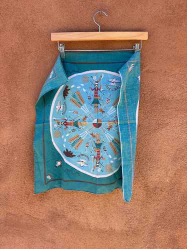 Teal Native American Handkerchief