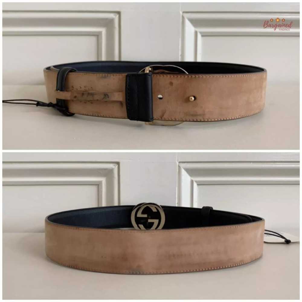 Gucci Interlocking Buckle leather belt - image 6