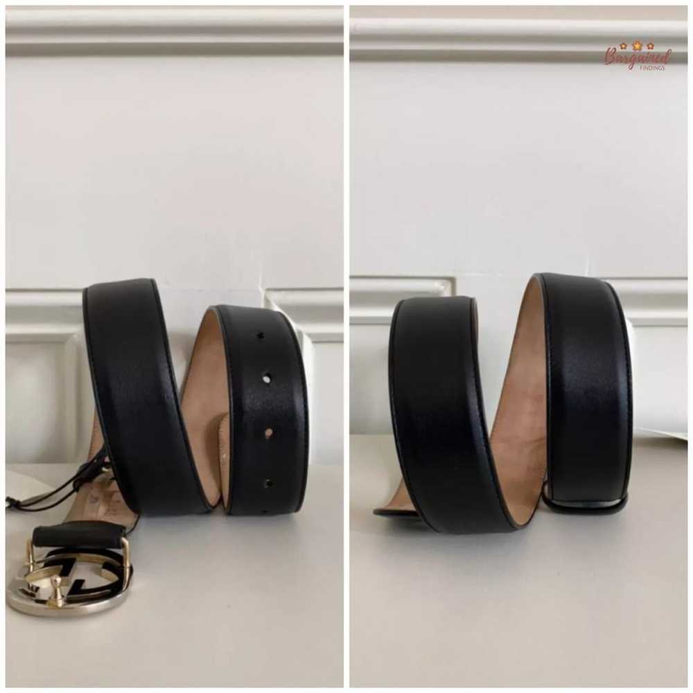 Gucci Interlocking Buckle leather belt - image 8